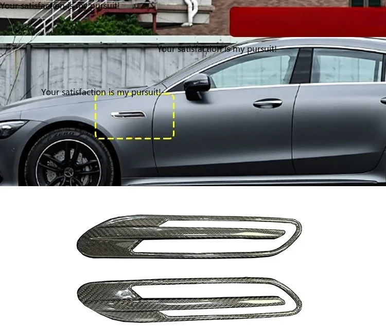 Suitable for Mercedes-Benz AMG GT50GT63 true carbon fiber side fender trend sticker car exterior parts modified dry carbon