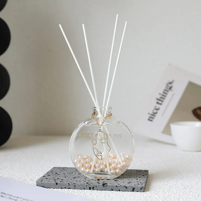 150ml Premium Pearls Reed Diffuser Oils, Rose Freesia Gardenia Aromatherapy Plant Office/Home Frgrance Air Freshener Souvenir
