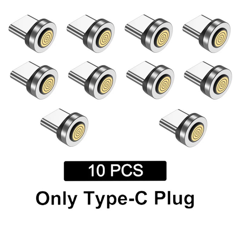 10 قطعة 7 دبوس 540 Rotatie نصائح مغناطيسية لكابل Magnetische المصغّر USB نوع C استبدال المكونات الغبار التوصيل لسامسونج Xiaomi