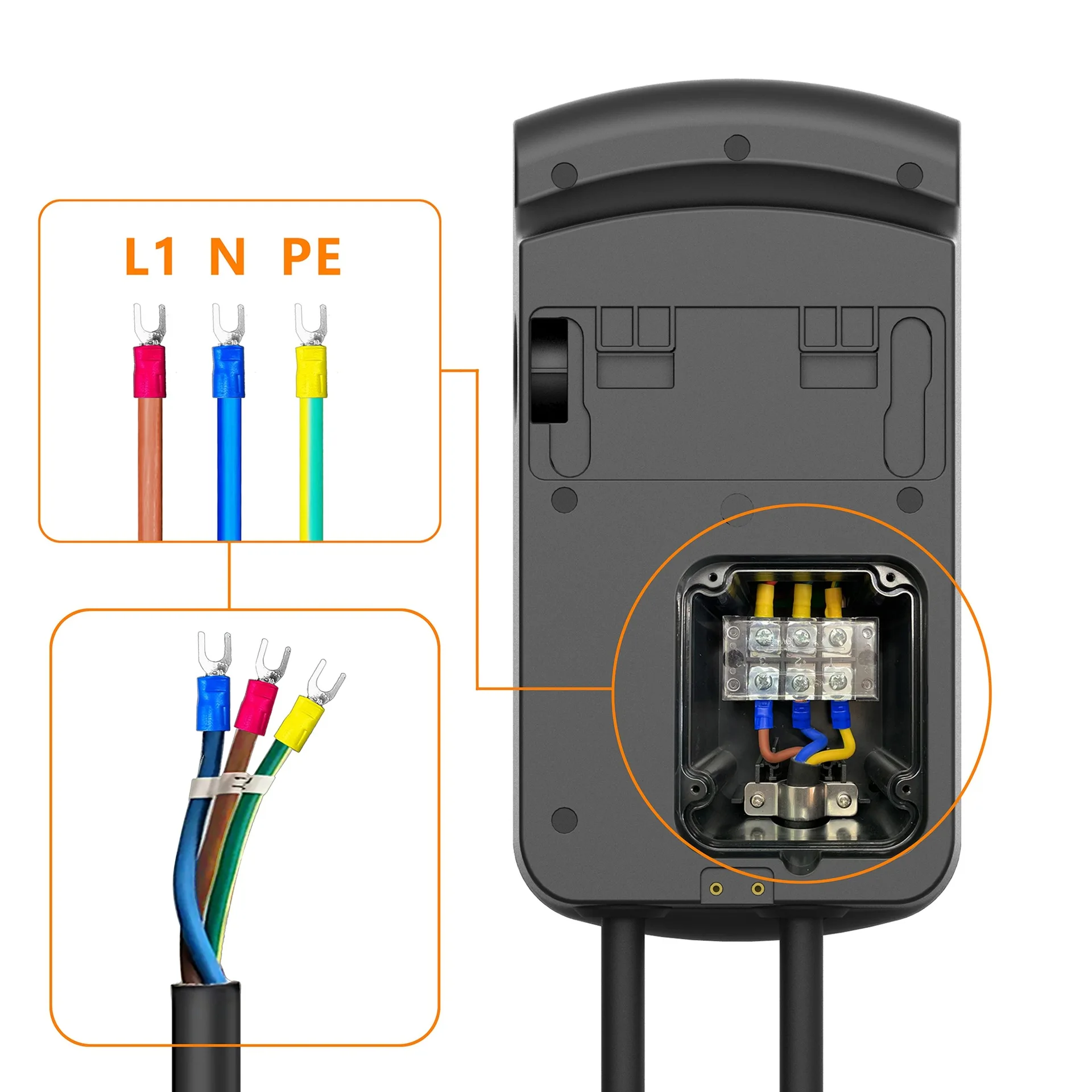 New Energy Electric Vehicle Charging Pile, Household Portable AC Charging Gun, 7KW/11KW/22KW Adjustable