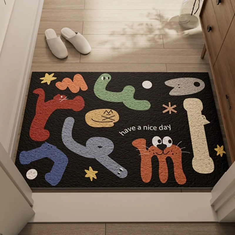

Custom Entrance Doormat Cute Pet Gummy Wear-resistant Non-slip Silk Ring Floor Mat Outdoor Entrance Bottom Cleaning Mat