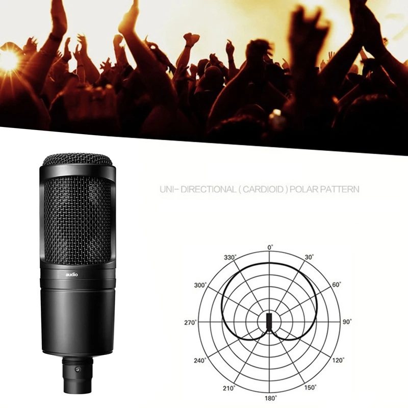 1 Set Recording Microphone 20-20000Hz Three Pin XLRM Male Microphone For Recording Anchor Karaoke MIC