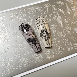 XMQ STAMPING NAIL PLATES BUTTERFLY LETTERS IMATGE PLATES TEMPLATE