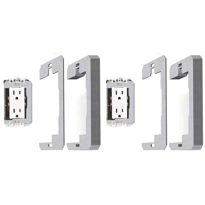

B-Est 20-Pack Outlet Adjustment Plate Spacers - Durable, Self-Leveling Electrical Socket Extenders For Uneven Surfaces