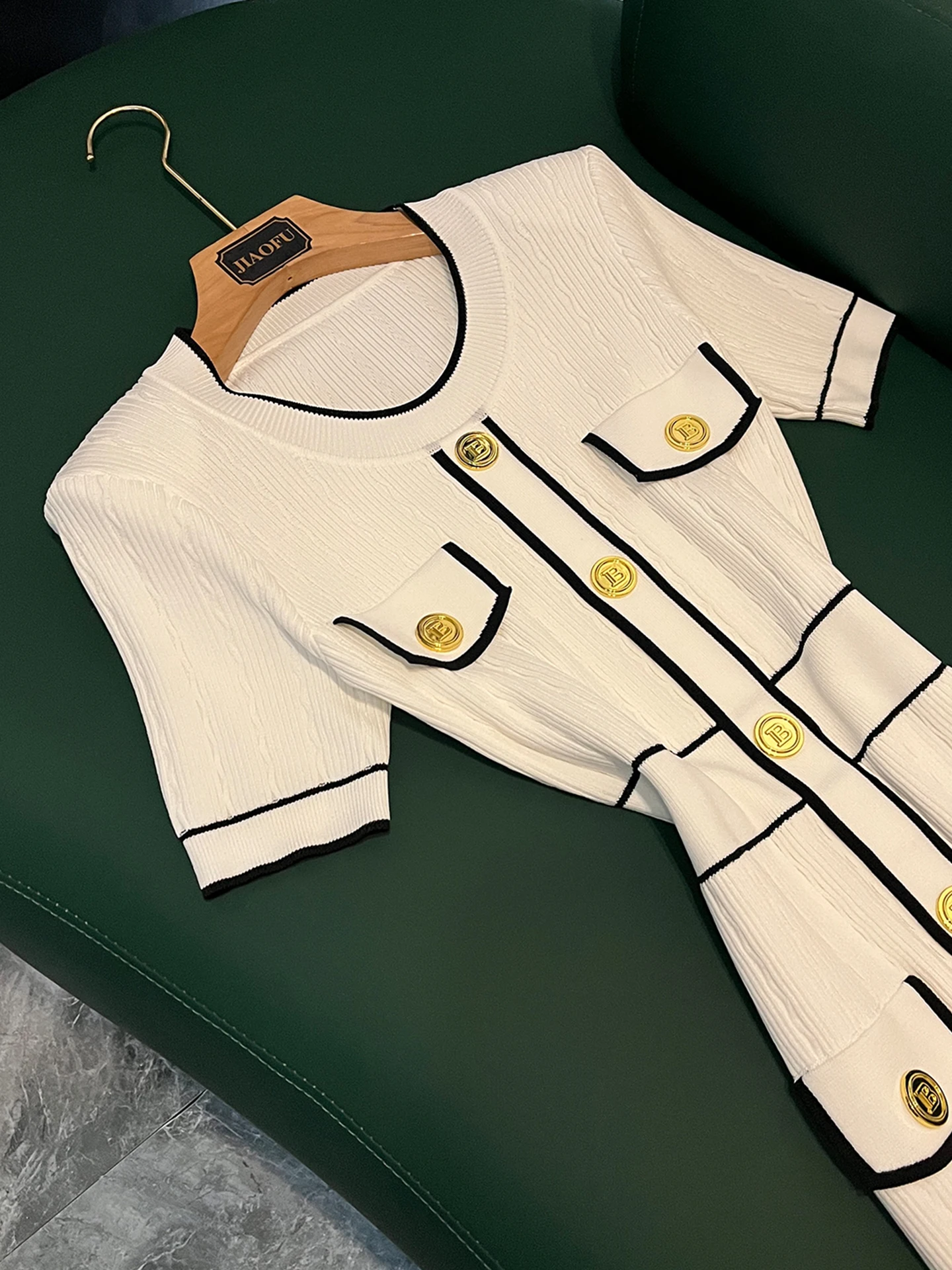 Classique tricoté ort Sve rond Ne Slim Fit moulante Dr Ele Sle Ci trajet adapté automne nouveauté DK30