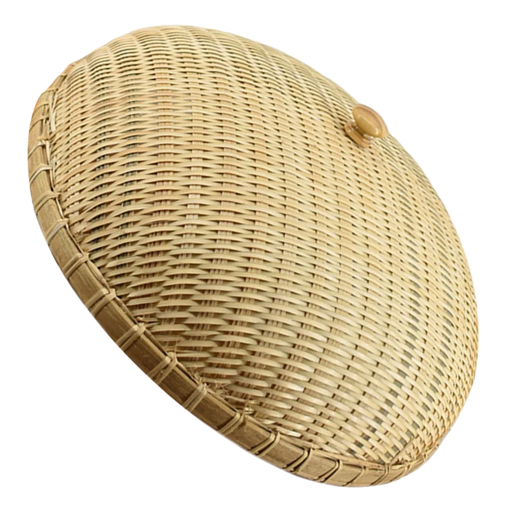 

Rattan Food Cover Basket Outdoor Table Protector Splatter Bamboo Weaving for Kitchen Dust Tent Dish