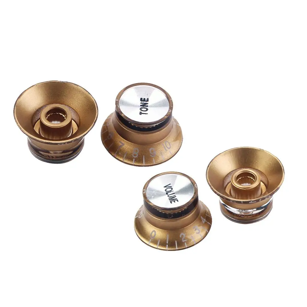 4 Pcs of Set Gold Guitar Top Hat Knob for LP Electric Guitar Parts