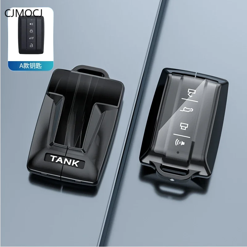 Liga de zinco chave do carro caso capa titular chave escudo fivela para tanque 300/400/500 hi4t/700/800