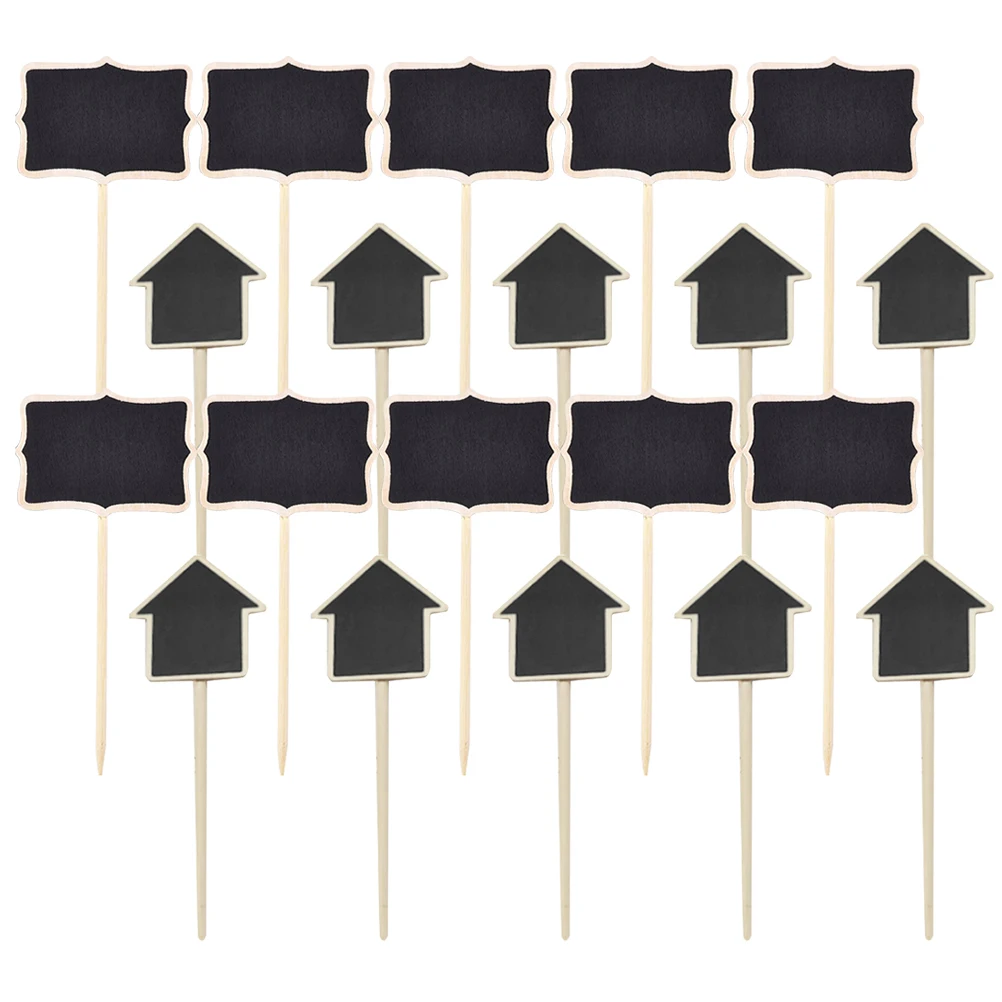 

20pcs Wooden Decorative Panels Plant Labels Garden Markers Signs Chalkboard Stakes Labels For Garden Home Mini Boards