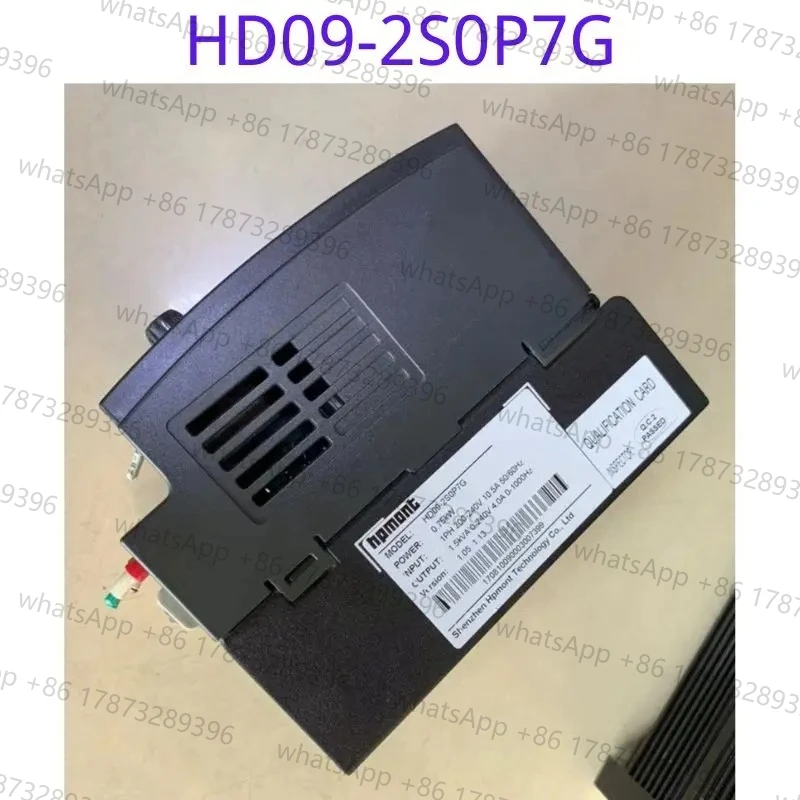 O teste de função do conversor de frequência usado HD09-2S0P7G é OK