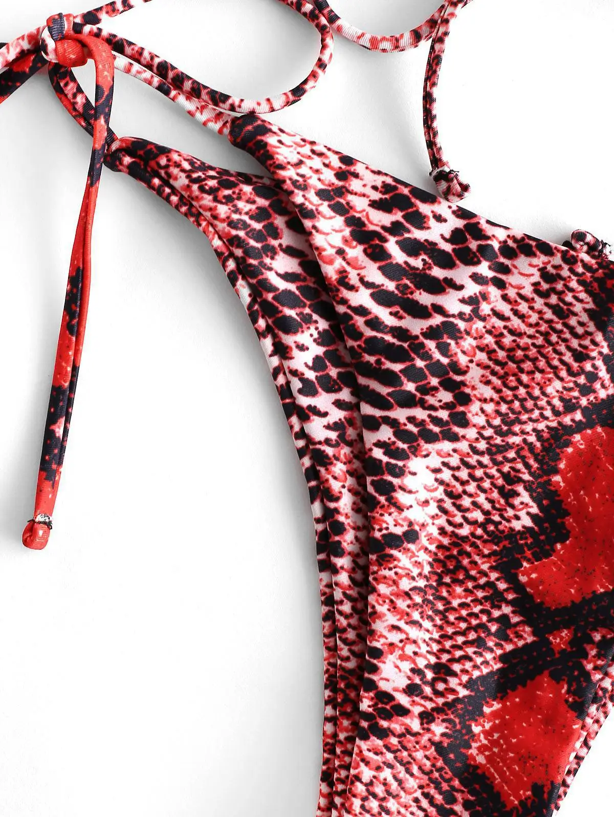 Bikini con estampado de serpiente para mujer, bañador Sexy dividido, novedad