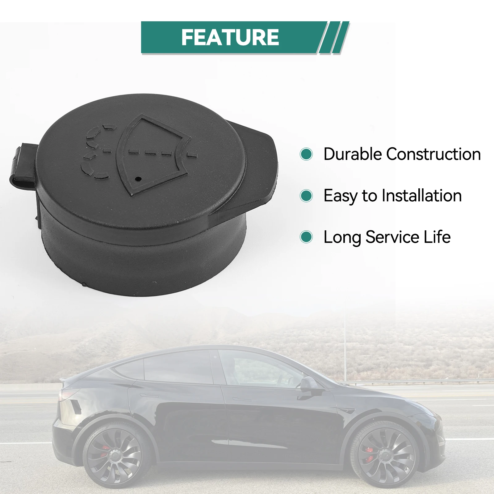 Car Windshield Wiper Washer Water Tank Bottle Cover Fluid Reservoir Cap 1131028-00-A for Tesla Model 3 S X Y 2012-23 Accessories