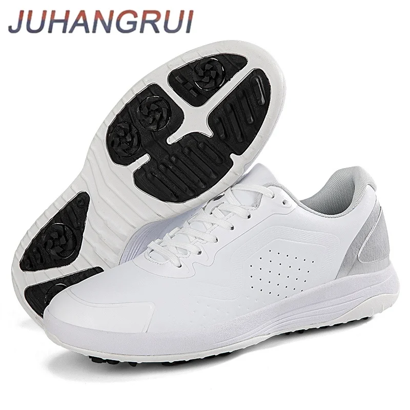 

Men's Golf Shoes Non-slip Grab Nail Golf Sneakers Microfiber Leather Shoes Waterproof Outdoor Sports Lace-up Golf Training Shoes