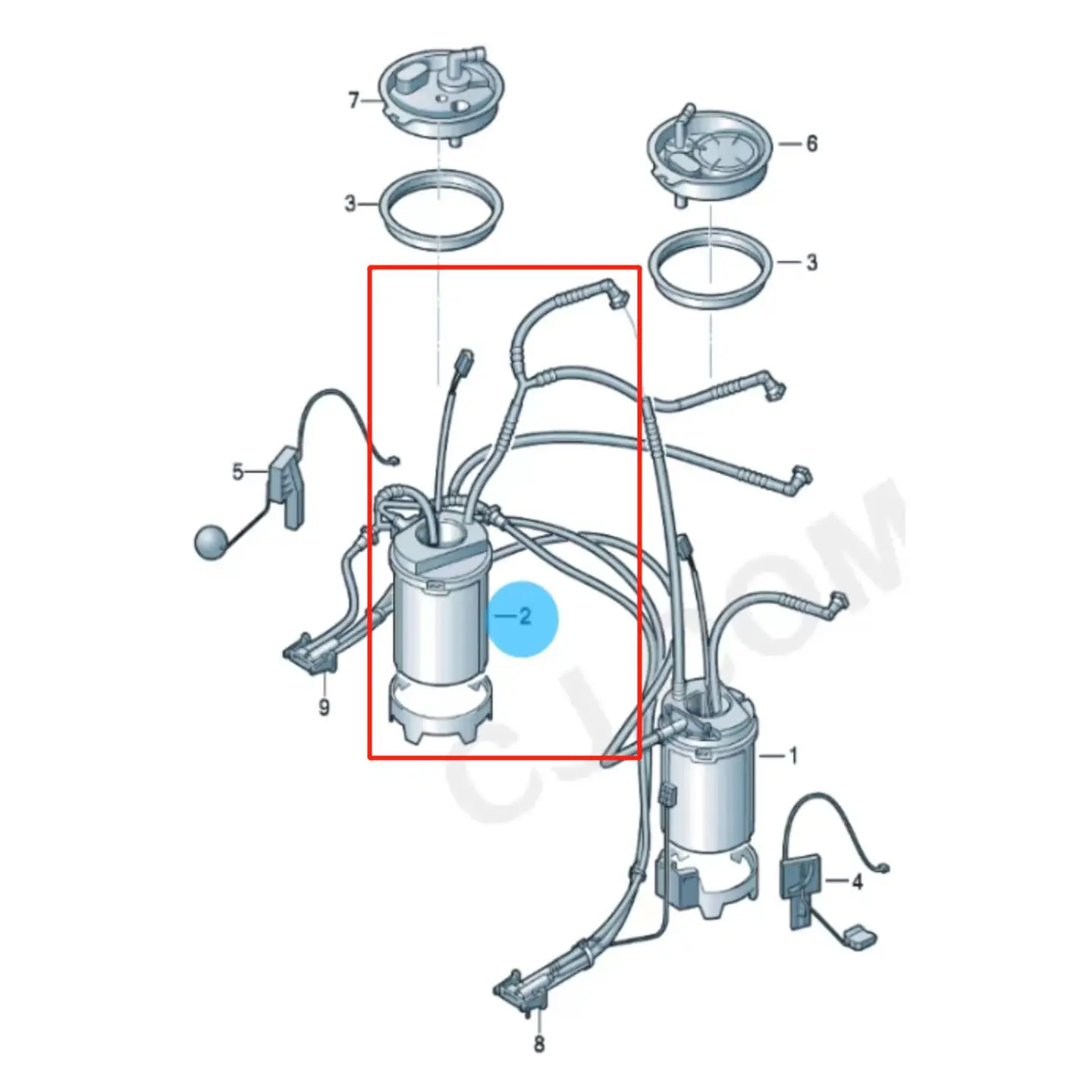 SENP Car Parts Engine Fuel Pump Assembly Auto Spare Parts 7L6919087G Fuel Pump For Porsche Cayenne VW Touareg