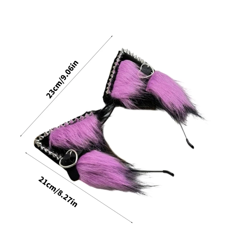 Chats renards oreilles loup bandeau Cosplay accessoires pour cheveux oreilles d'animaux cerceau cheveux