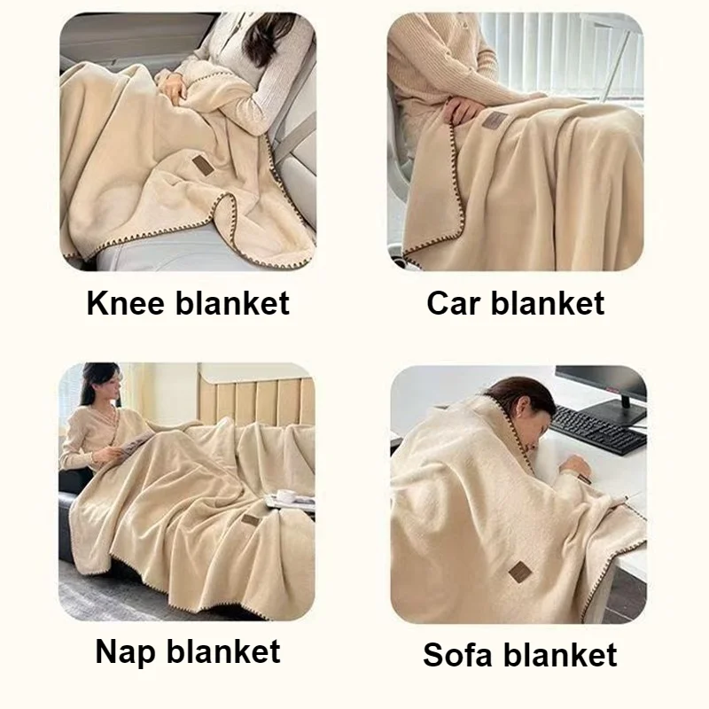 الفاخرة الصلبة المخملية الفانيلا بطانية شتاء دافئ لينة رقيق أريكة تتحول لسرير رمي متعددة الوظائف شال للمنزل عنبر قيلولة ديكور