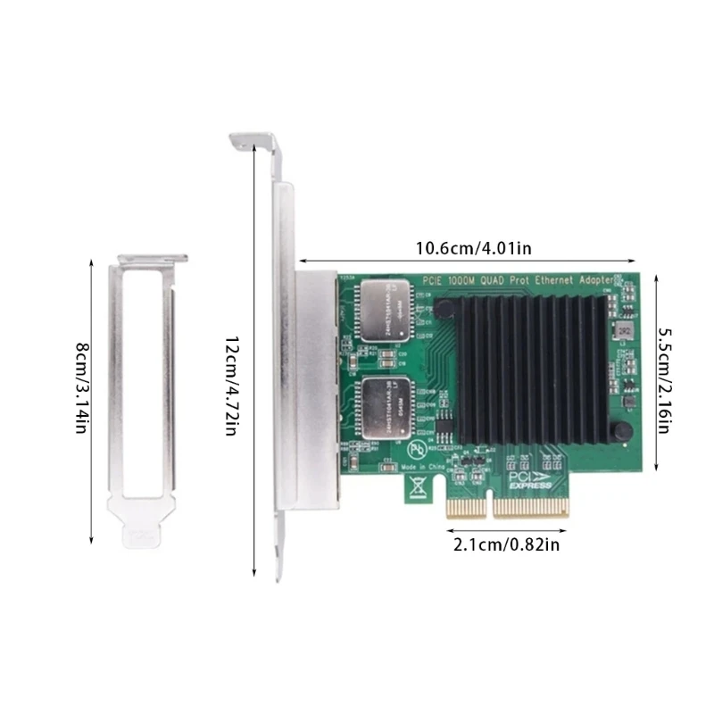 Y1UB 10/100/1000Mbps PCIE Adaptador red I350-T2 2x Tarjeta servidor puertos RJ45