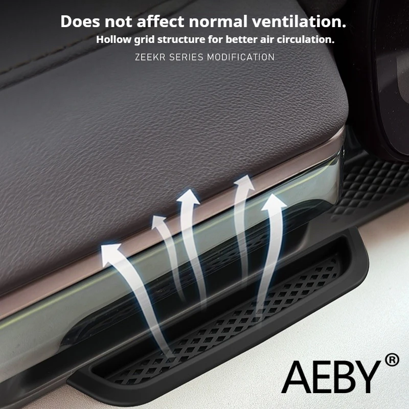 AEBY لـ ZEEKR 7X 2024 2025 غطاء فتحة التهوية، زخرفة سيليكون جانبية رئيسية وركاب، ملحقات تصفيف السيارة الداخلية المخصصة