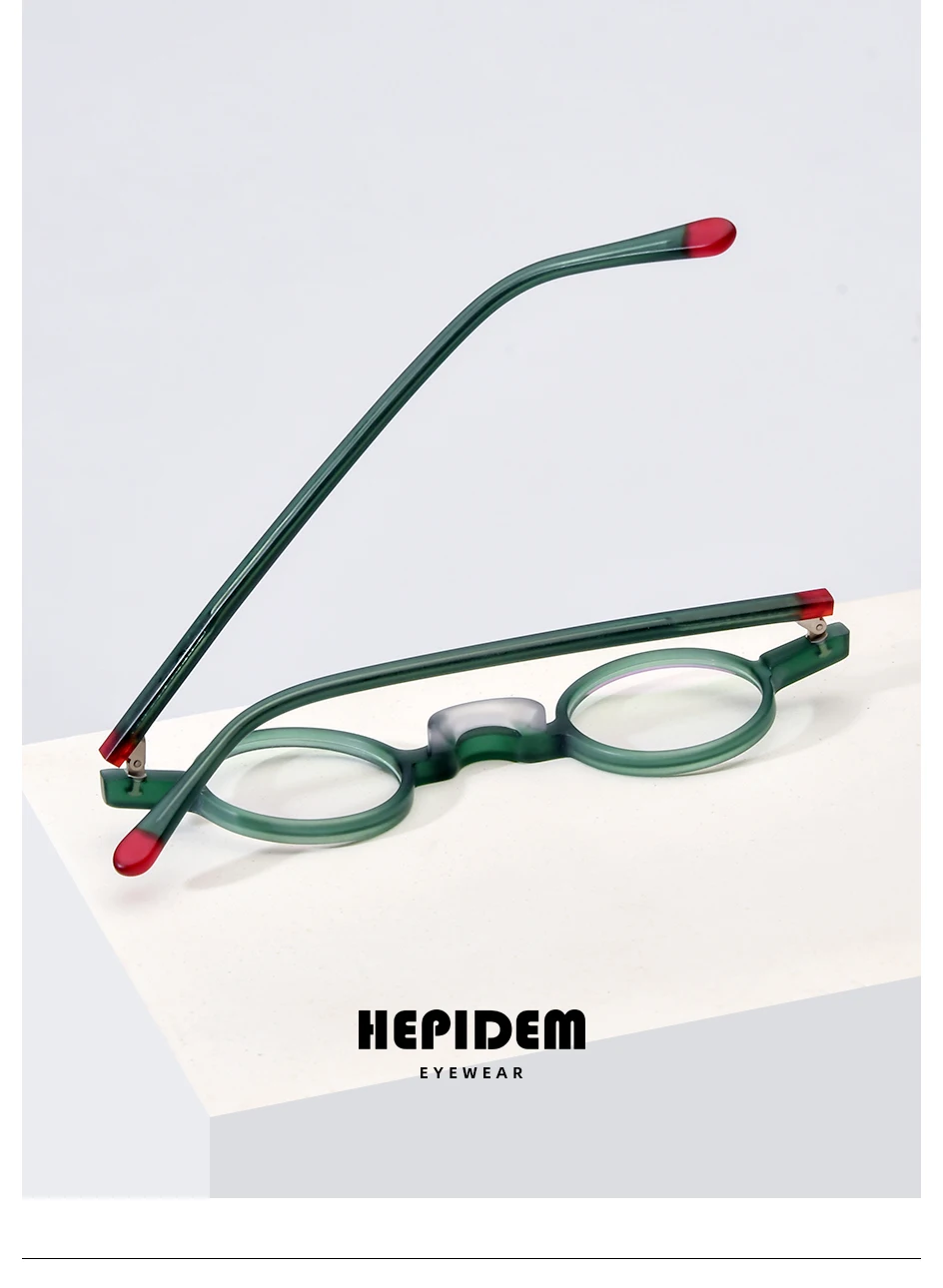 HEPIDEM Acetat Brillengestell Männer Berühmte Marke Design Retro Cat Eye Frauen Nerd Brillen Brillen Kleine Vintage Brillen 9280 – Detail 12