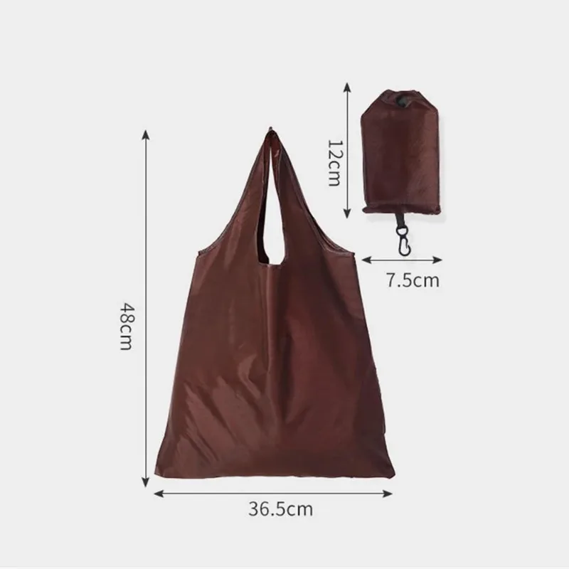 Portable Reusable Shopping Bag Oxford Lightweight Large-capacity Grocery Purse Tote Foldable Waterproof Shoulder Bag Handbag