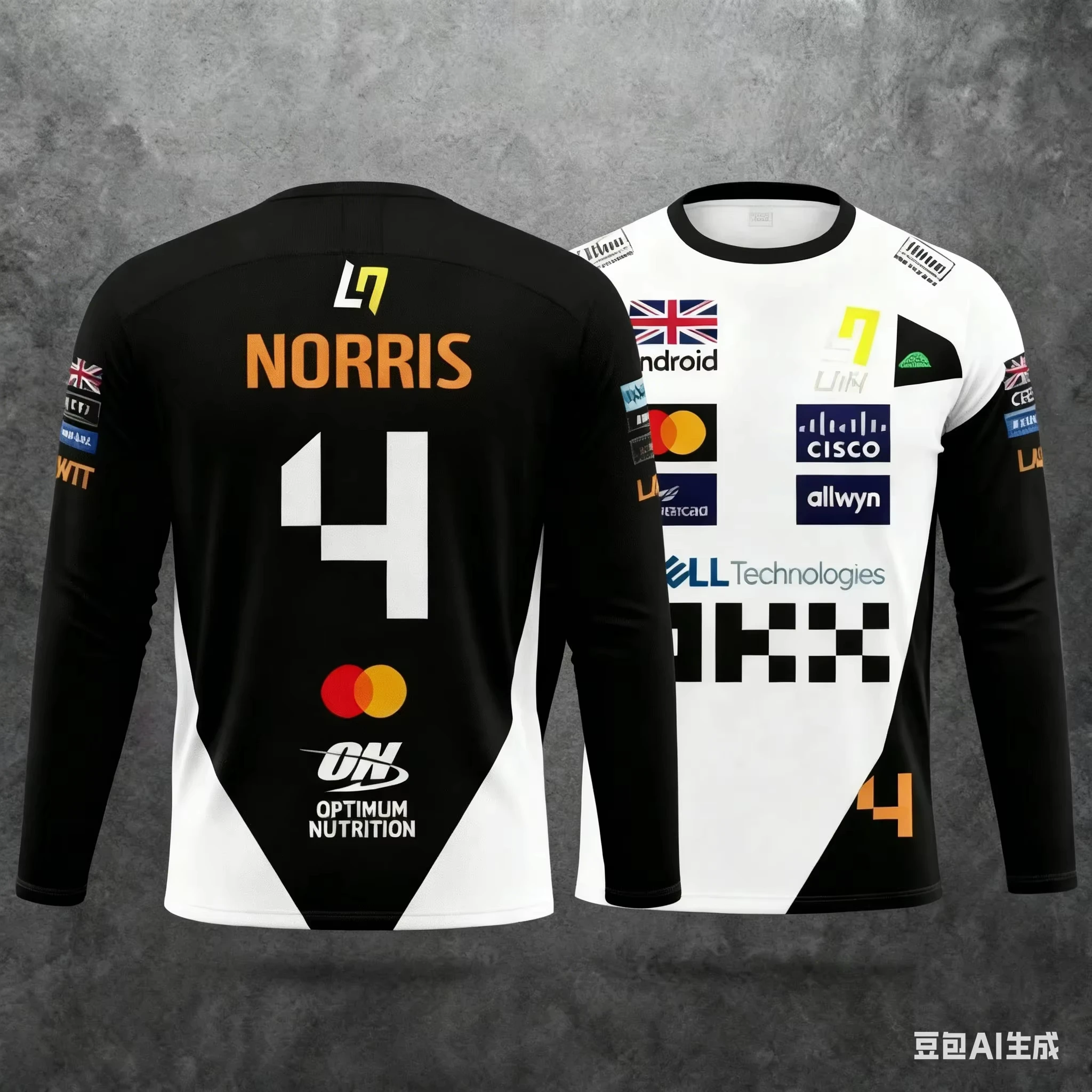 Motorrennsport Langarm-T-Shirt für Männer, Frauen und Kinder mit Nummern-Print, Familien-Matching-Outfits, atmungsaktives Sport-Oberteil, Neuheit 2026 – Detail 6