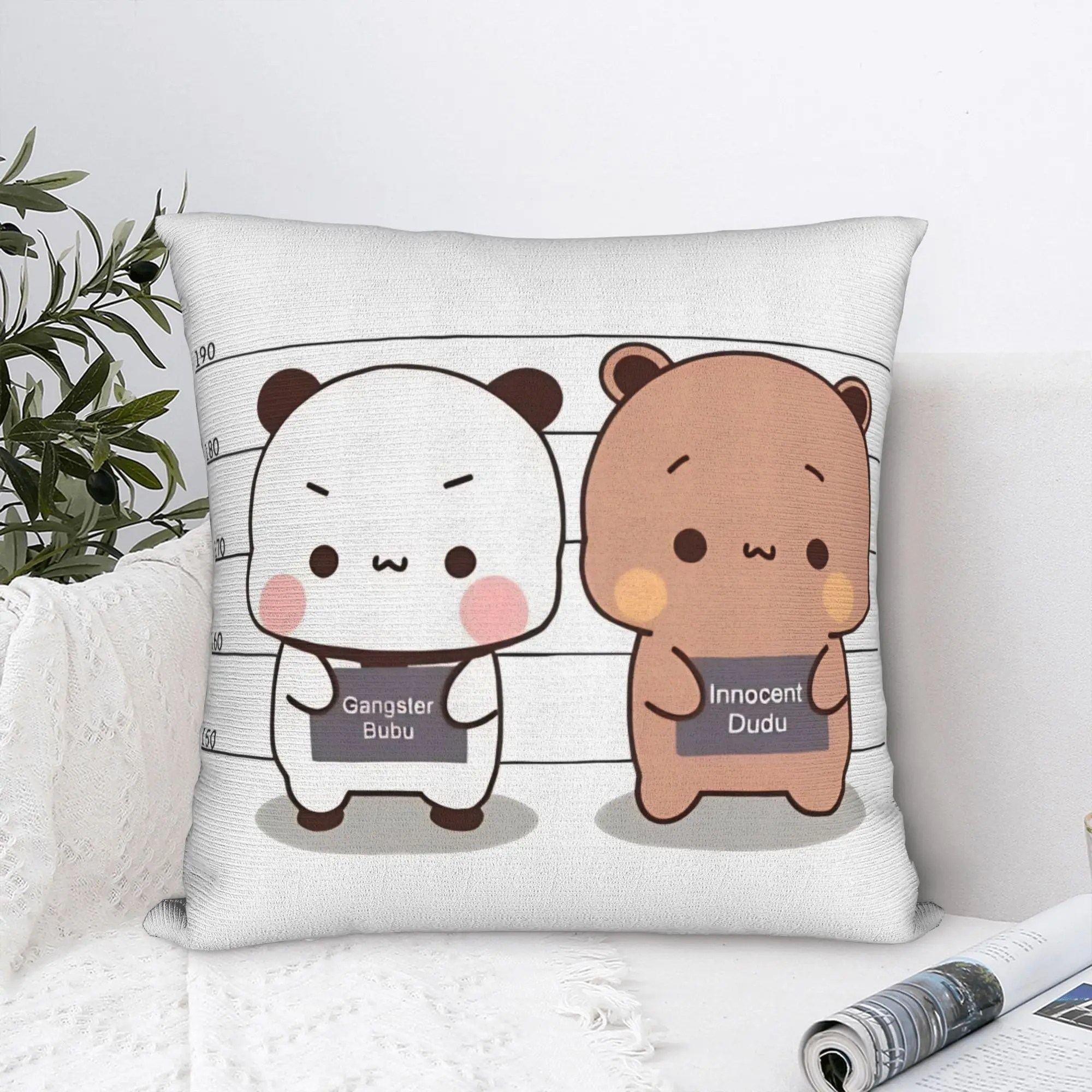 Innocent Dudu Gangster Bubu Dudu Panda And Brownie Bear Pillow Case Pillow Cover Print Pillowcases For Sofa Home Decoration
