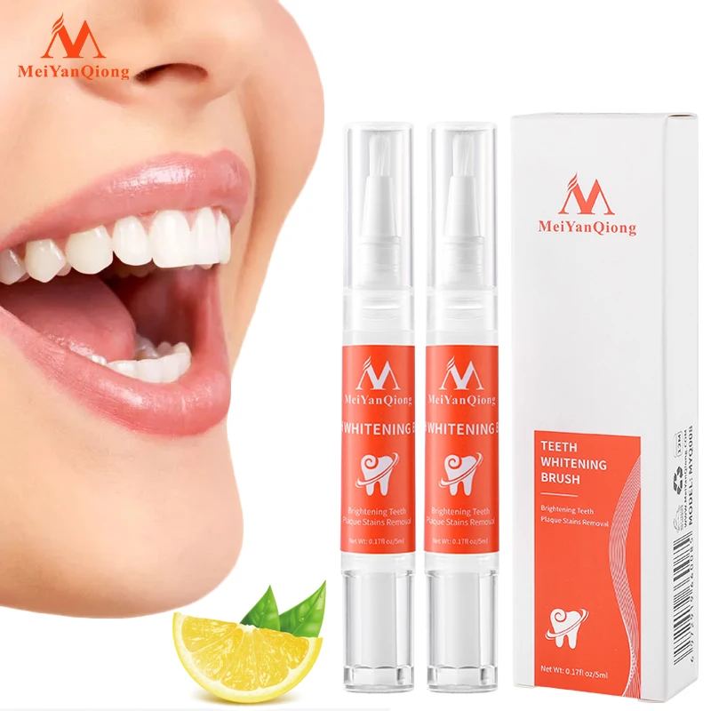 

2PCS Teeth Whitening Pen Tooth Gel Whitener Bleach Remove Stains Instant Smile Teeth Whitening Kit Cleaning Serum Beauty Health