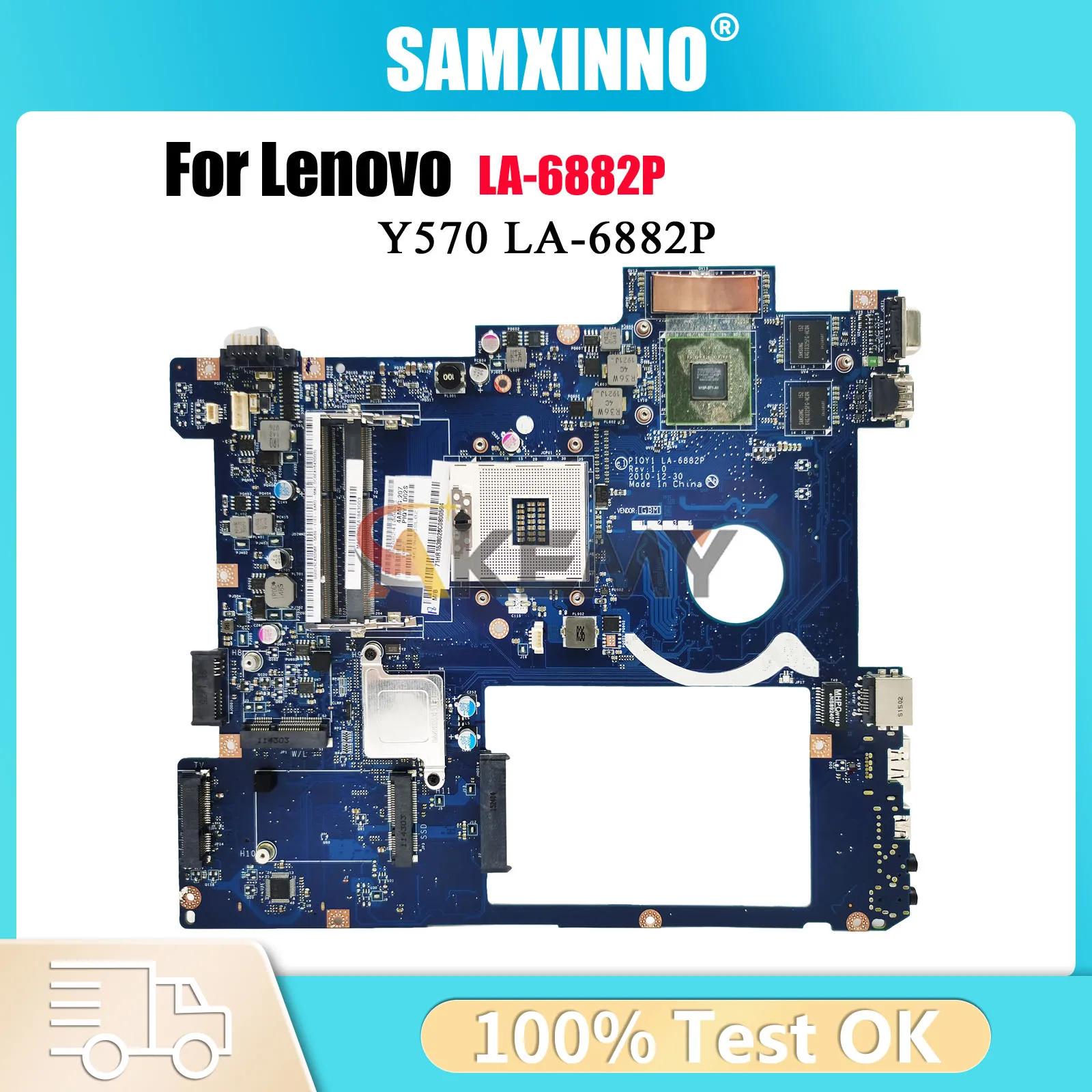 

For Lenovo Y570 Laptop Motherboard LA-6882P with HM65 GT550M 2GB DDR3 100% Fully Tested