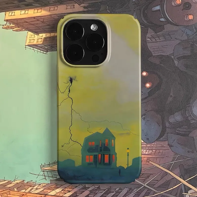 

Yellow atmosphere cabin art Phone Case for IPHONE 17 Air 16E 15 PROMAX 14 Plus 13 12 MINI 11 PRO 16Plus XR Acrylic Phone Cover