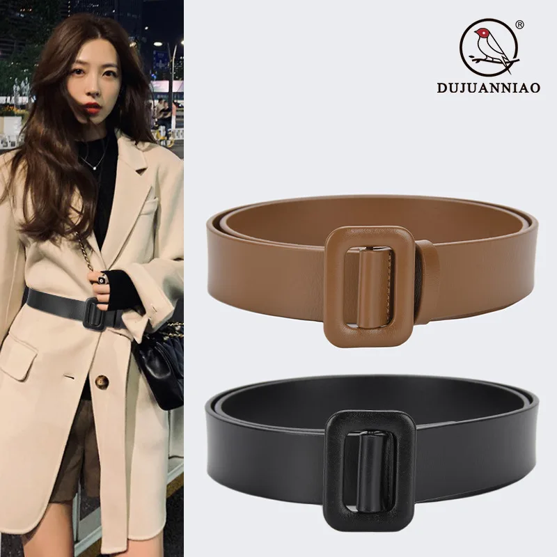 

Japanese and Korean style women's belts are classic and versatile wide belts, waist decorative belts and dresses