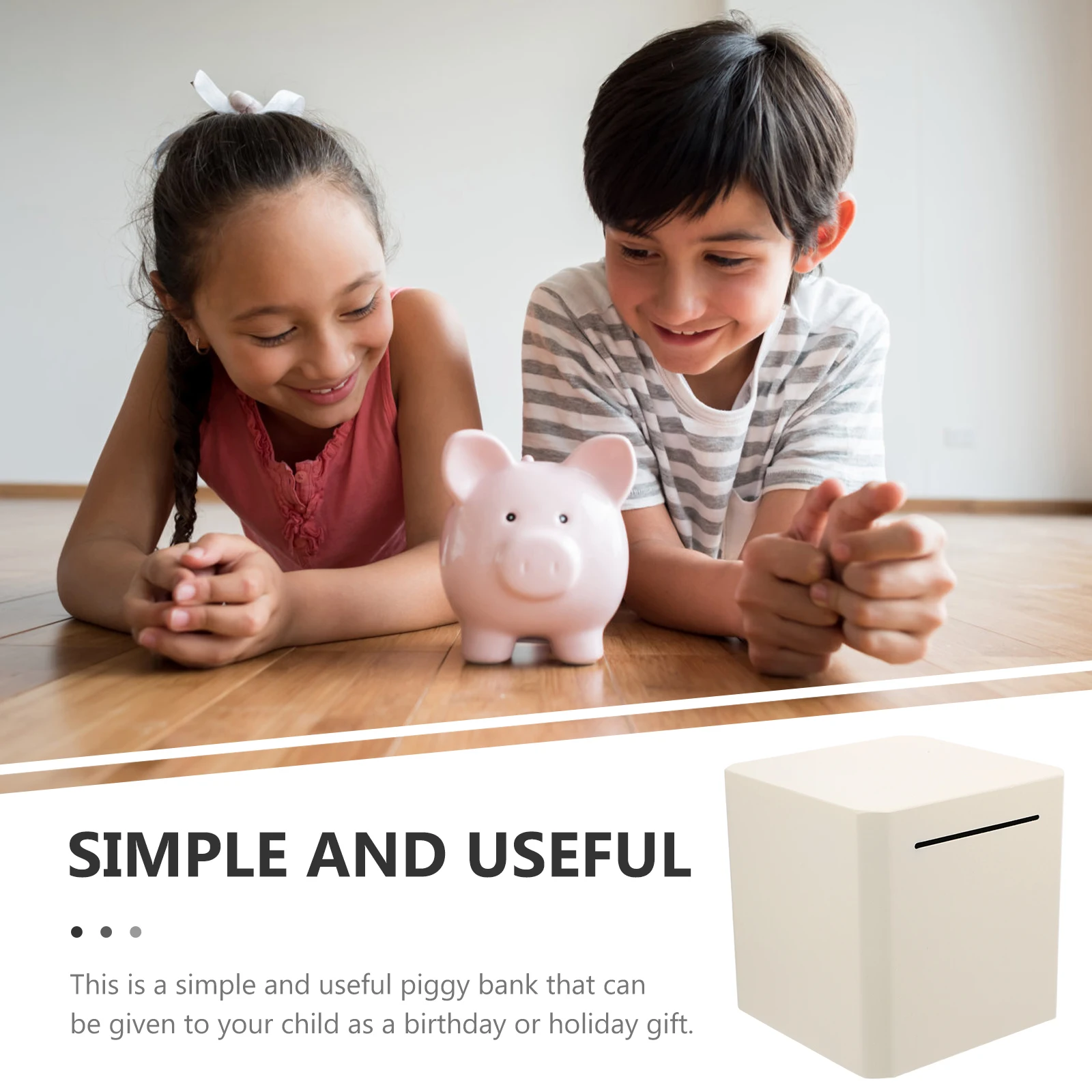 

's Piggy Bank Money for Adults Saving Piggybank Jars Square Cash