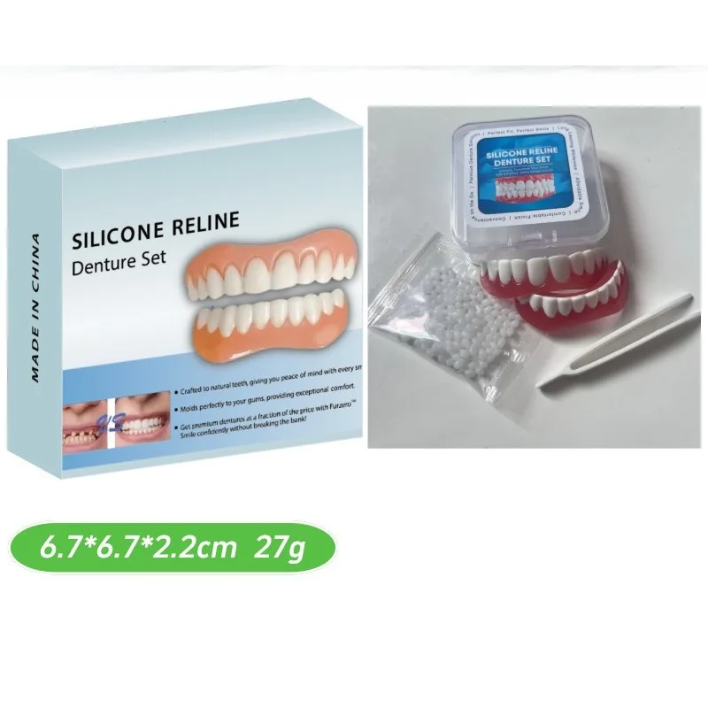 

Мягкие силиконовые протезы, полный набор приданий, улучшают потери зубов, уменьшают расстояние между зубами, временный ремонт зубов, верхние и нижние брекеты