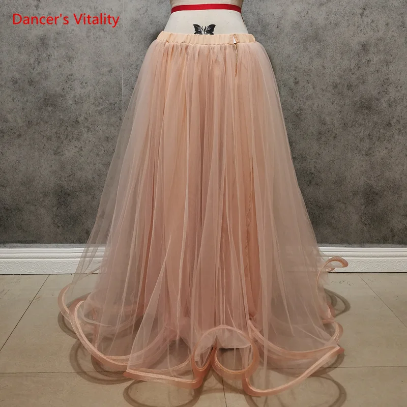 Belly Dance Costume Skirt Adult Swing Yarn Skirt Single Split Cusomzied Female Children's Versatile Fairy Half Length Clothes