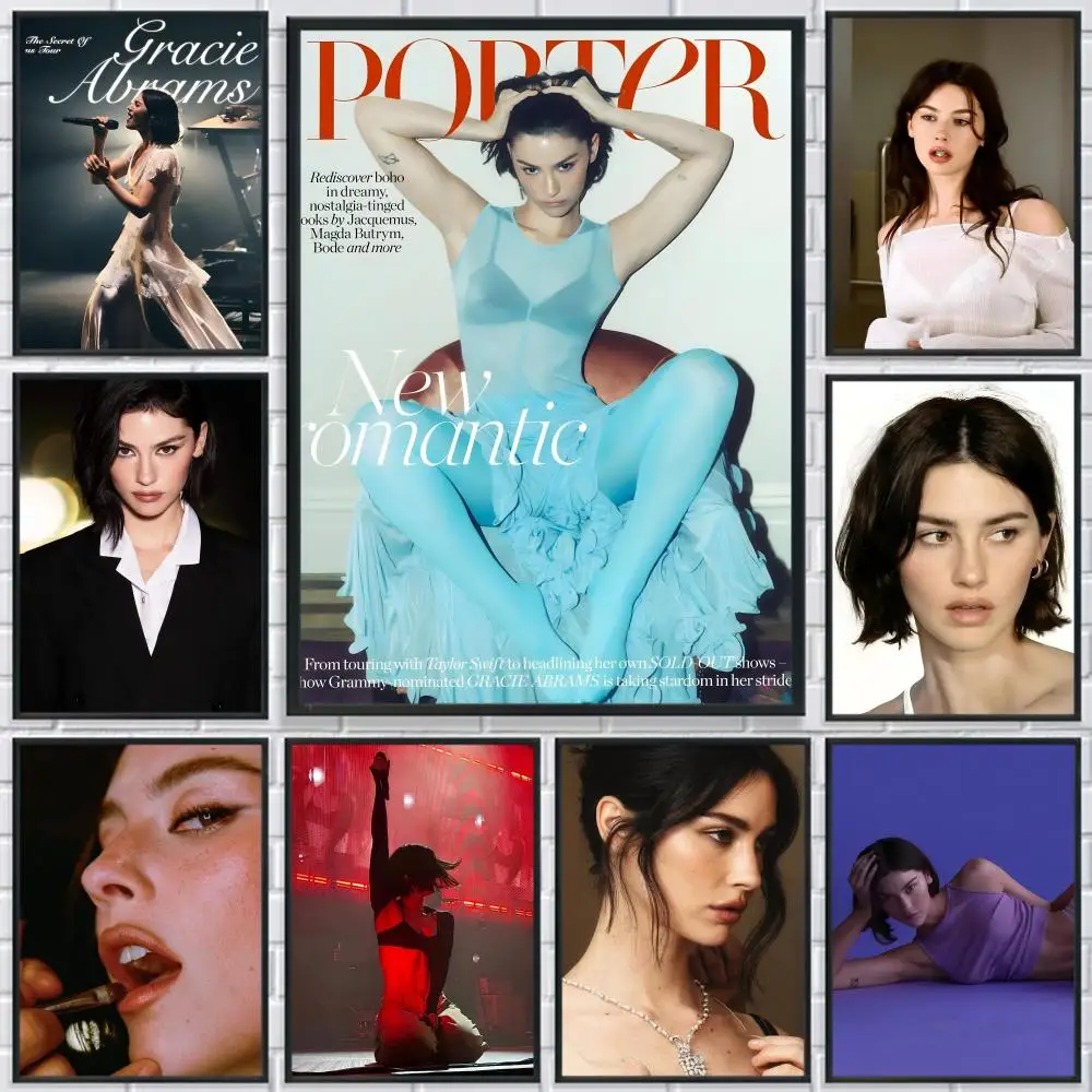 

Singer G-Gracie A-Abrams Poster HD Print Personalized Canvas Wall Mural Art Poster Photos for Living Room Home Decor Durable