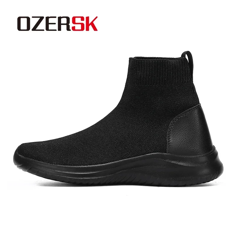 OZERSK Woman's Knitting Socks Shoes Casual Comfortable 2025 All Seasons Walking Light Sneakers For Woman Size 35-42