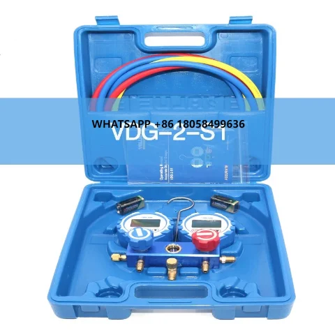 

VALUE VDG-2-S1 R22/R410a/R134 Air Conditioning Refrigerant Charging Set Digital Manifold Gauge Set