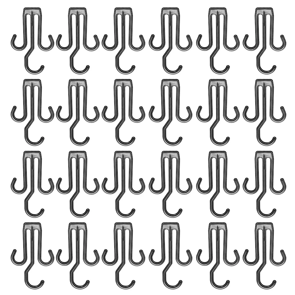 

24pcs Drying Shoe Rack Hooks Thickened Plastic Child Silver Shoes Hanger Slipper Organizer For Travel Home Use