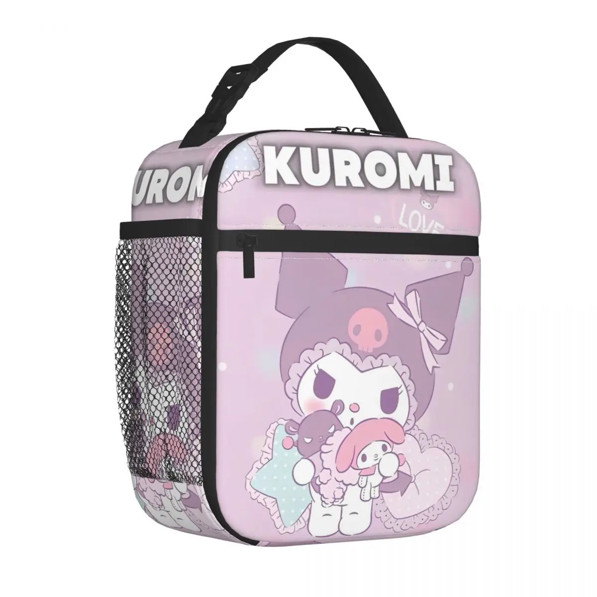 

Kawaii Kuromi Insulated Lunch Bags High Capacity Cute Cartoon Lunch Container Cooler Bag Tote Lunch Box Office Outdoor Men Women
