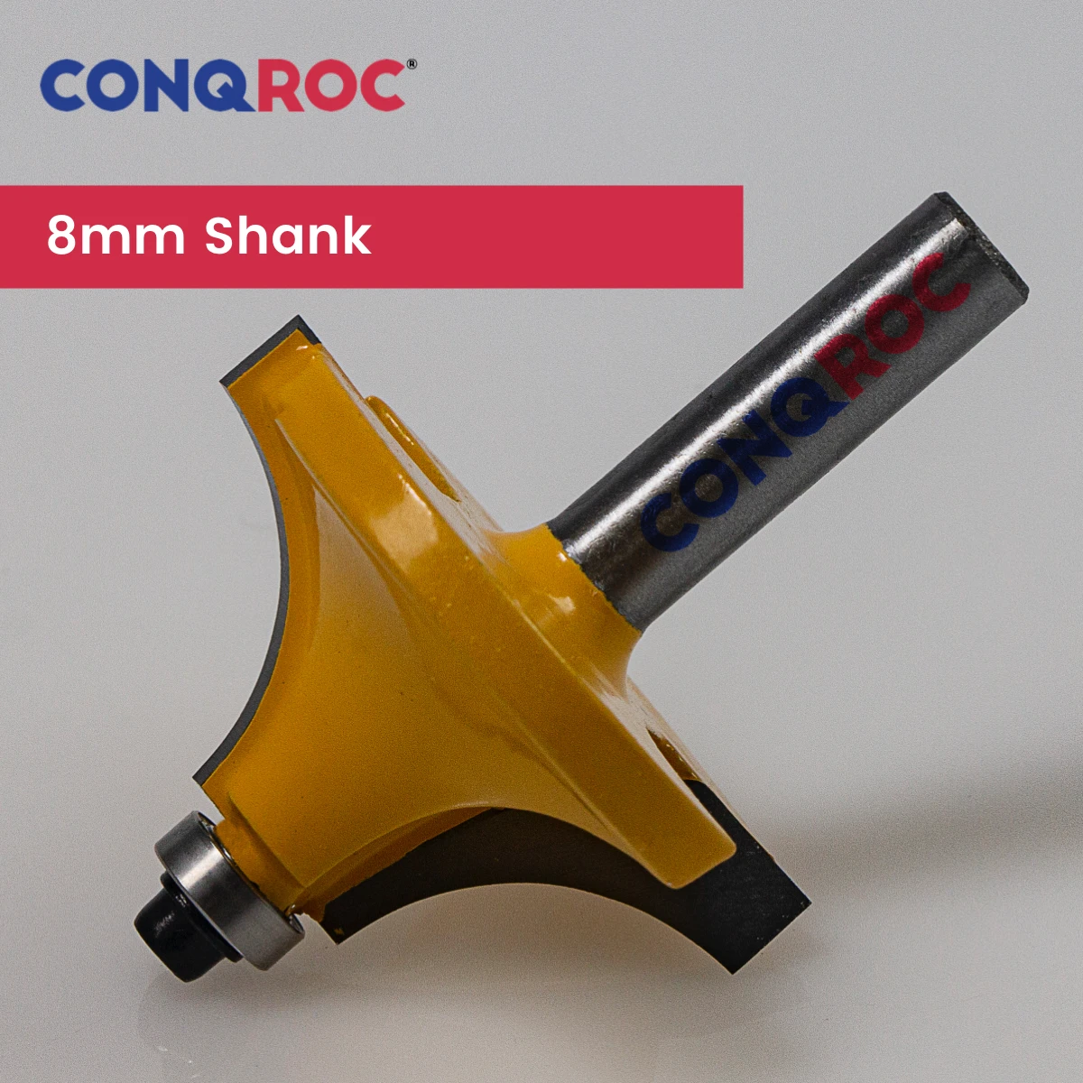 8mm Shank Round Over Beading Router Bit Bearing Guide 5-Option Radius-9.7 | 14.2 | 17.2 | 21.8 | 26.7mm Wood Milling Cutter