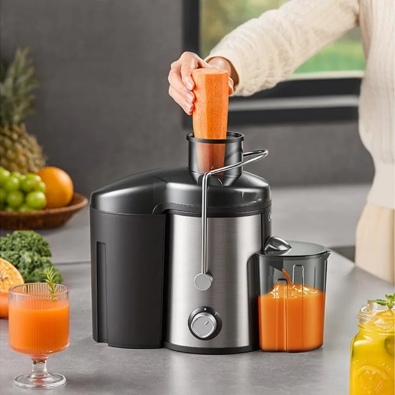 Wide Chute Electric Juicers Machine Pulp Separator Fine Grinding Small Fruit Vegetable Juice Extractor No Residue Home Kitchen
