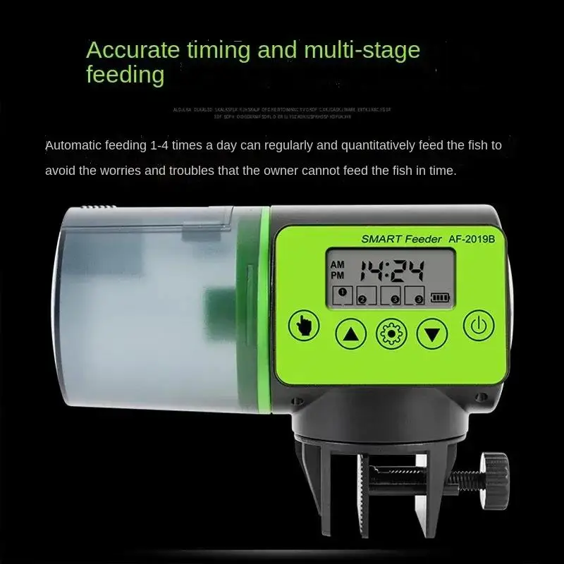 Automatic Fish Tank Feeders Intelligent Timing Digital Display Large Capacity Automatic Fish Feeder Aquariums Accessories