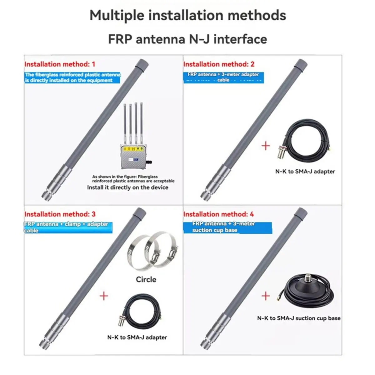 DT89 NEW LoRa 915MHz Antenna Outdoor N Male OMNI Fiberglass Antenna Long-Distance for Meshtastic Helium Miner Hotspot Antenna A view 3