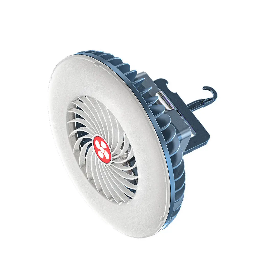 Portable LED Tent Light Multi-Function Camping Lamp Rechargeable Air Fan Waterproof Outdoor Emergency Charging Light