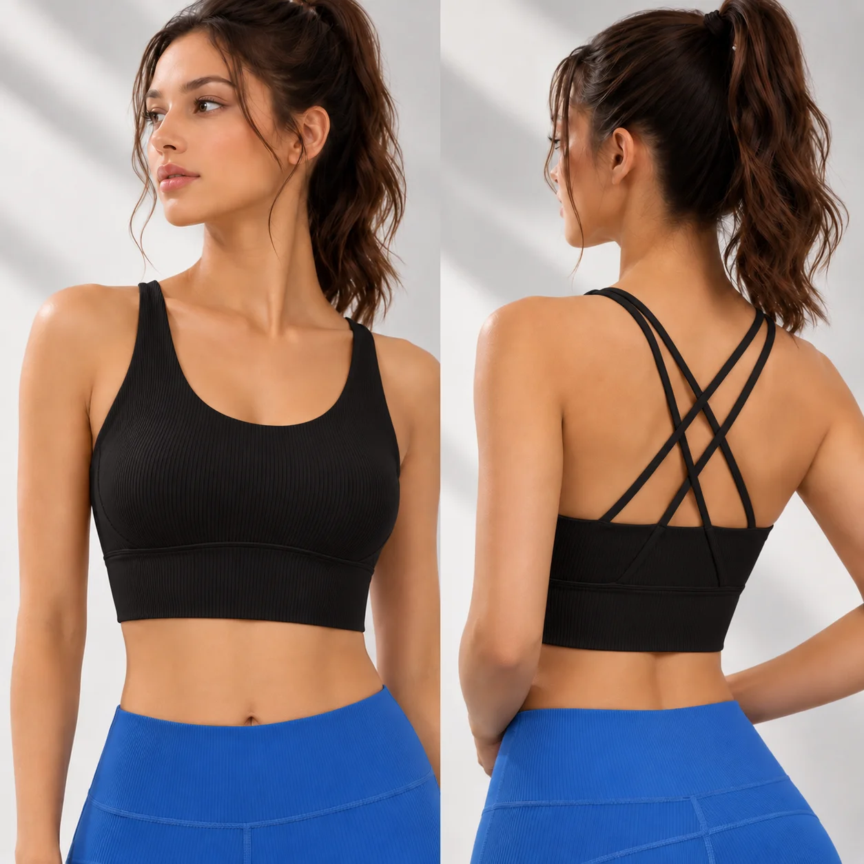 Yoga Fitness Stretching - Soutien-gorge de sport pour femmes, haut