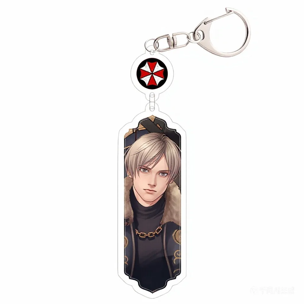 For Game Peripheral RE Leon Ada Alice Jill Chris Acrylic KeyChain Custom Cartoons Decoration Pendant Exquisite Festival Gift