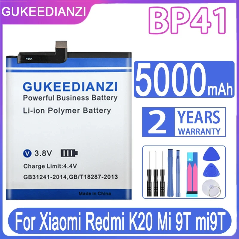 GUKEEDIANZI Replacement Battery BP40 BP41 5000mAh For Xiaomi Redmi K20 Pro Mi 9T mi9T