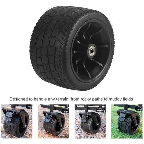 Rueda de repuesto para exteriores, rodamientos dobles para carrito de carro plegable, piezas de carrito de Camping de alta calidad, 6 pulgadas, 1 Uds.