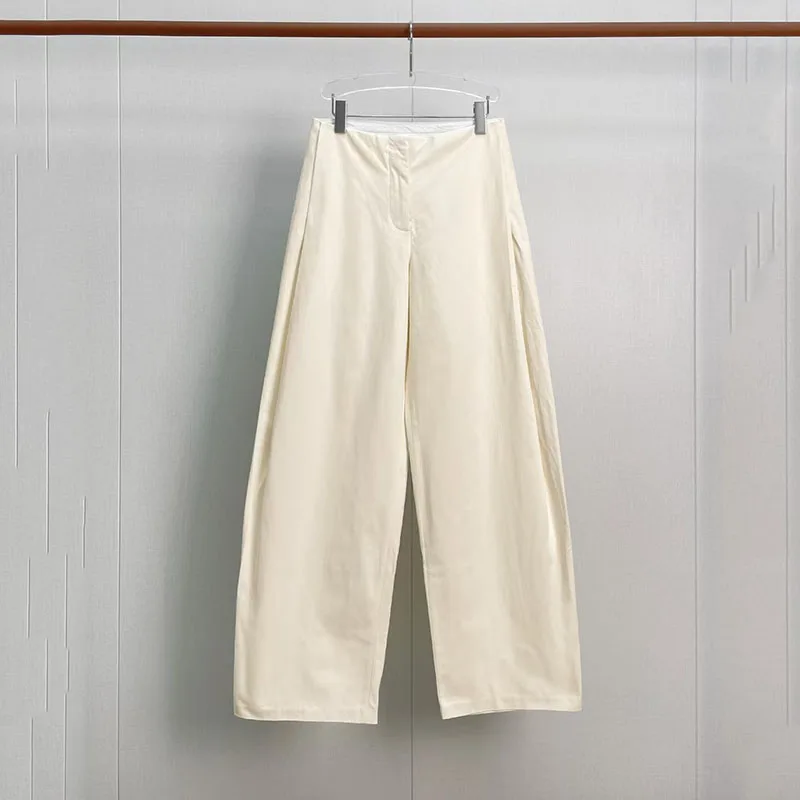Women's wide-leg pants, pleated casual and versatile pants, high-quality straight-leg pants for commuting, 2026, new style, Y2K