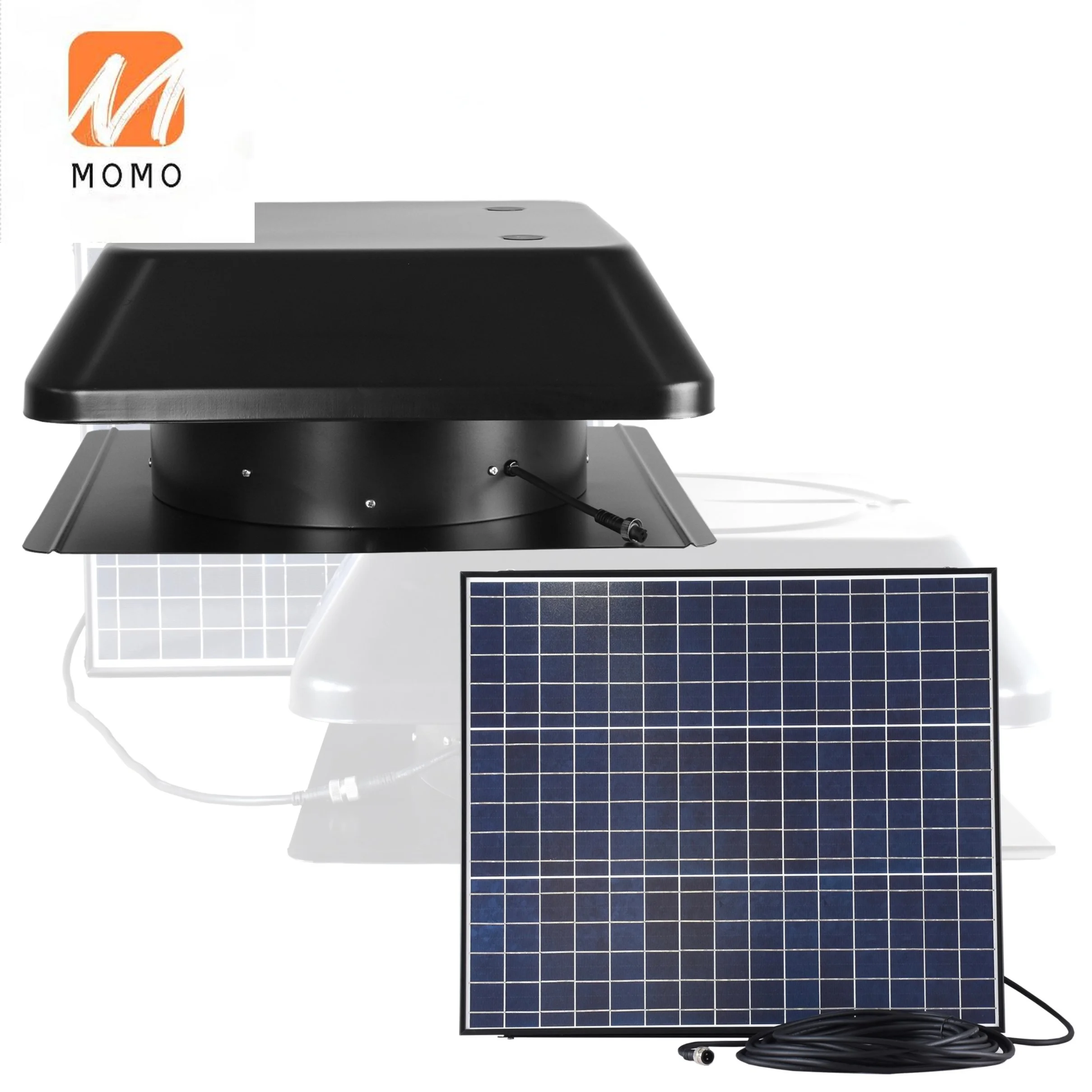 Extractor de aire para techo de ático Solar, herramienta de ventilación ecológica de 30W y 14 pulgadas, forma cuadrada, tipo dividido, listo para enviar