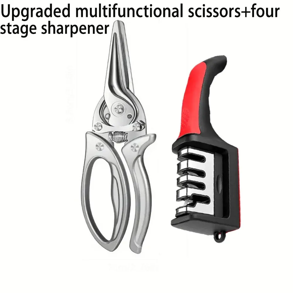 Heavy-Duty Kitchen Scissors - Professional Bone Shears for Chicken, Duck, Goose & Fish, All-in-One Tool